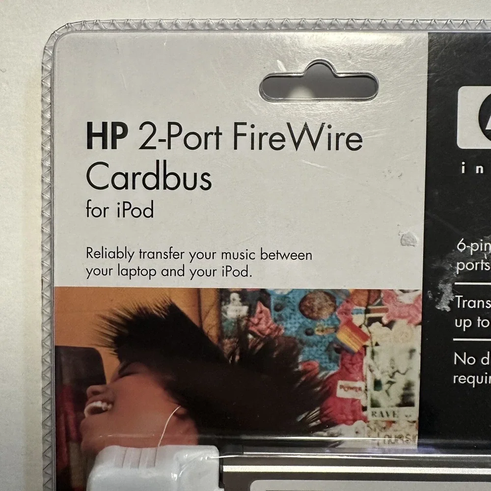 HP 2 Port Fire Wire Cardbus for iPod 2005 NEW NOS